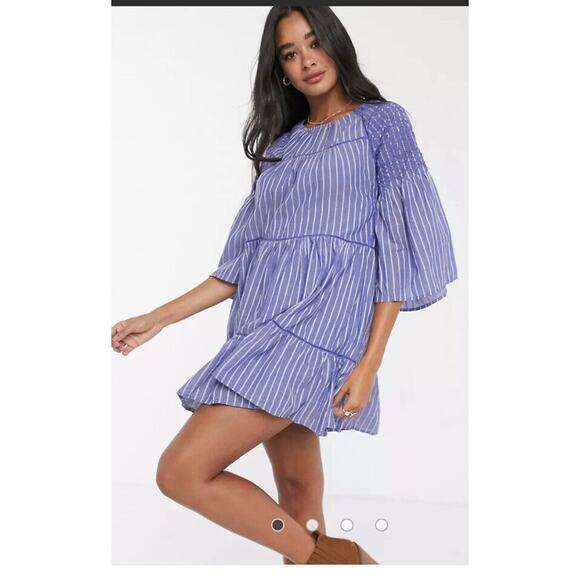 Free People Lola Flounce Dress Tiered Small - Picture 1 of 6